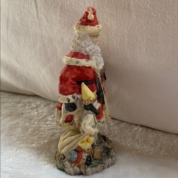 5” resin Santa Claus w elf gifts Figurine Defects - Picture 3 of 8
